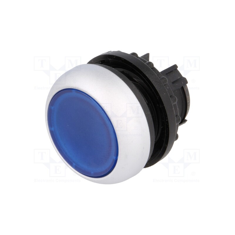 1 pcs x EATON ELECTRIC - M22-DRL-B - Switch: push-button, 22mm, Stabl.pos: 2, blue, M22-FLED,M22-LED