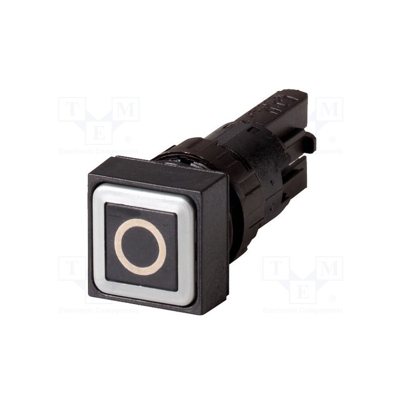 1 pcs x EATON ELECTRIC - Q18D-19 - Switch: push-button, 16mm, Stabl.pos: 1, black, Pos: 2, -25÷70°C