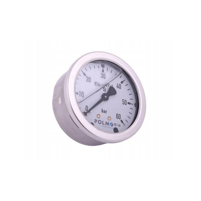 Glycerine pressure gauge M63 0 60 bar, rear connection
