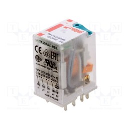 1 pcs x RELPOL - R4N-2314-23-1024-WTL - Relay: electromagnetic, 4PDT, Ucoil: 24VDC, Icontacts max: 6A, 0.9W