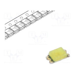 2 pcs x ROHM SEMICONDUCTOR - SMLD12WBN1W1 - LED, SMD, 0603, white cold, 56÷120mcd, 5mA, 2.9V, Lens: yellow, 66mW