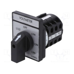 1 pcs x LUMEL - PKT4-C4HLXXXOFA000 - Switch: voltmeter cam switch, Stabl.pos: 7, 16A, for building in