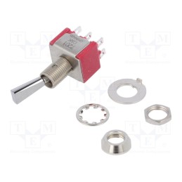 1 pcs x C&K - 7201P3YZQE - Switch: toggle, Pos: 2, DPDT, ON-ON, 5A/120VAC, 5A/28VDC, -30÷85°C