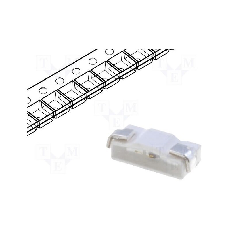 2 pcs x KINGBRIGHT ELECTRONIC - KA-2810AQBS-D - LED, SMD, 2810, blue, 50÷120mcd, 2.8x1.2x0.8mm, 110°, 3.3÷4V, 20mA