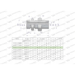 Hydro metric bulkhead connector bb m16x1 5 10l