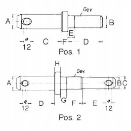 Pin for M22 machines 28 mm