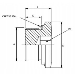 Plug with seals m16x1 5