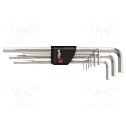 1 set x WIHA - 1222 - Wrenches set, hex key, Chrom-vanadium steel, Plating: nickel