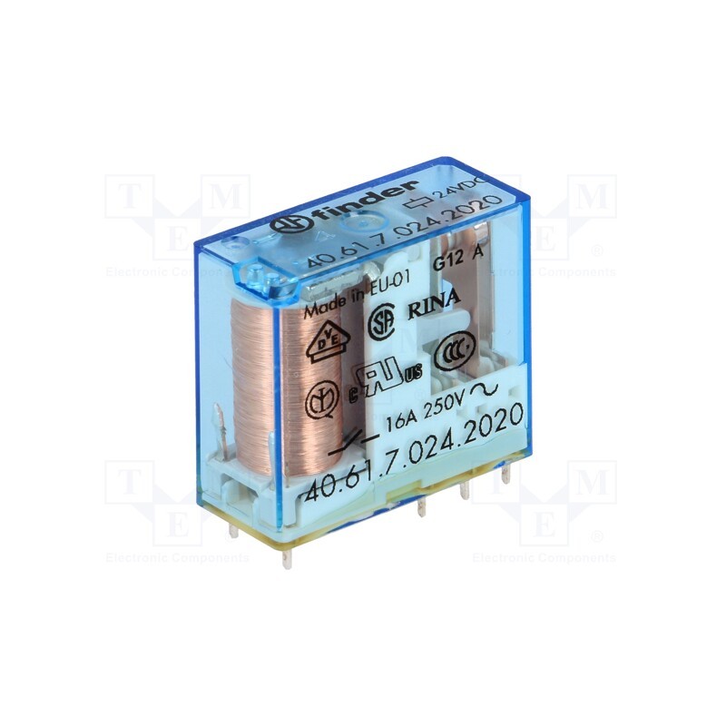 1 pcs x FINDER - 40.61.7.024.4000 - Relay: electromagnetic, SPDT, Ucoil: 24VDC, Icontacts max: 30A