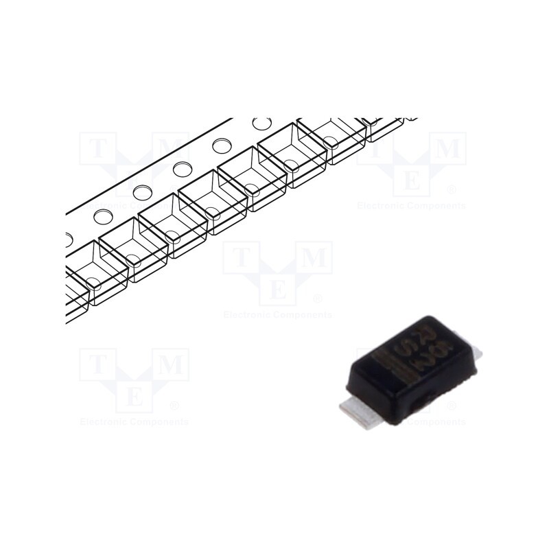 5 pcs x VISHAY - SL02-GS08 - Diode: Schottky rectifying, SMD, 20V, 1.1A, 10ns, DO219AB