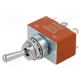 1 pcs x NKK SWITCHES - S6AW - Switch: toggle, Pos: 2, DPDT, ON-ON, 10A/250VAC, 20A/30VDC, -10÷70°C