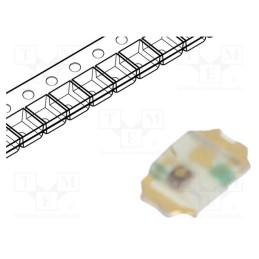 2 pcs x ROHM SEMICONDUCTOR - SML-P11MTT86R - LED, SMD, 0402, yellow green, 1÷2.1mcd, 1x0.6x0.2mm, 1.9V, 1mA, 54mW
