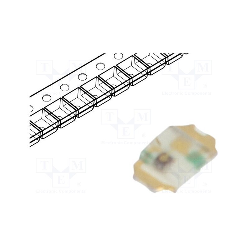 2 pcs x ROHM SEMICONDUCTOR - SML-P11MTT86R - LED, SMD, 0402, yellow green, 1÷2.1mcd, 1x0.6x0.2mm, 1.9V, 1mA, 54mW