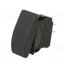 1 pcs x SWITCH COMPONENTS - SRD1-2B-DC-1-BNN - ROCKER, DPST, Pos: 2, OFF-(ON), 20A/14VDC, black, IP56, none, UL94V-2