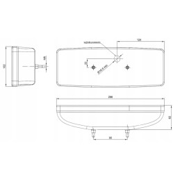 C 360 rear lamp, combined trailer reflector, lp