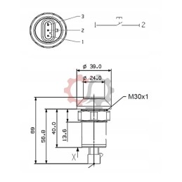 Pressure switch PTO 0021582160 Renault