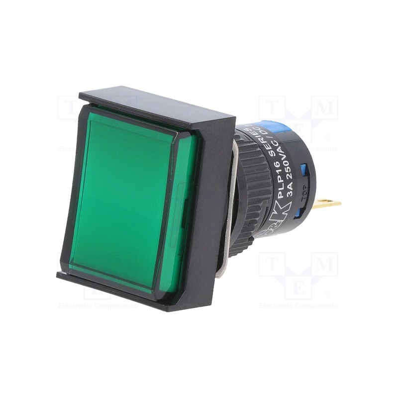 1 pcs x C&K - PLP16C2TA6SA6 - Switch: push-button, Pos: 2, 5A/250VAC, ON-(ON), IP65, green