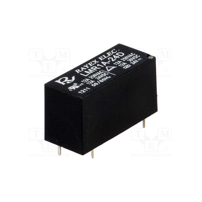1 pcs x Recoy/RAYEX ELECTRONICS - LMR1A-24D - Relay: electromagnetic, SPST-NO, Ucoil: 24VDC, 12A, 12A/250VAC