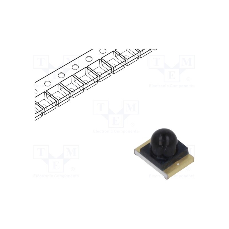 2 pcs x EVERLIGHT - PD42-21B/TR8 - PIN photodiode, 1.8mm, SMD, 940nm, 10nA, convex, black