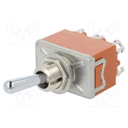 1 pcs x PANASONIC - T215PULCSAFJ - Switch: toggle, Pos: 3, DP3T, ON-OFF-ON, 15A/250VAC, 15A/30VDC