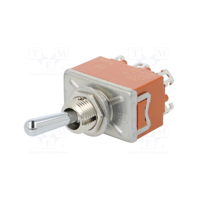 1 pcs x PANASONIC - T215PULCSAFJ - Switch: toggle, Pos: 3, DP3T, ON-OFF-ON, 15A/250VAC, 15A/30VDC