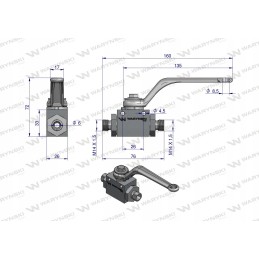2-way hydraulic ball valve 2 2 m14x1 5 08