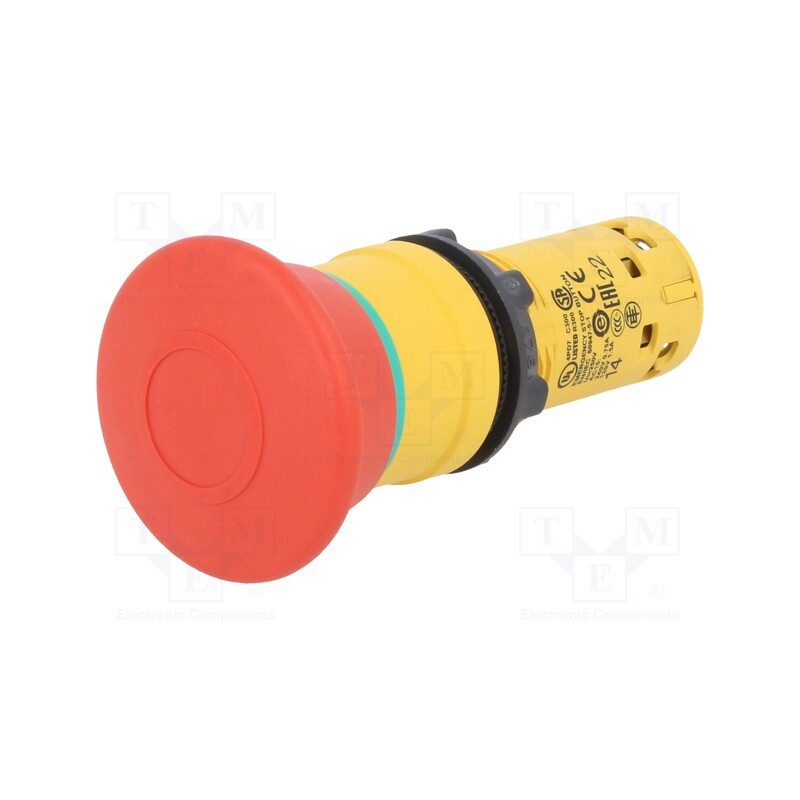 1 pcs x SCHNEIDER ELECTRIC - XB7NT845 - Switch: emergency stop, 22mm, Stabl.pos: 2, NC + NO, red, none, IP54