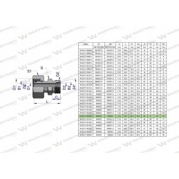 Metric hydraulic connector ab a m36x2 b m30x2