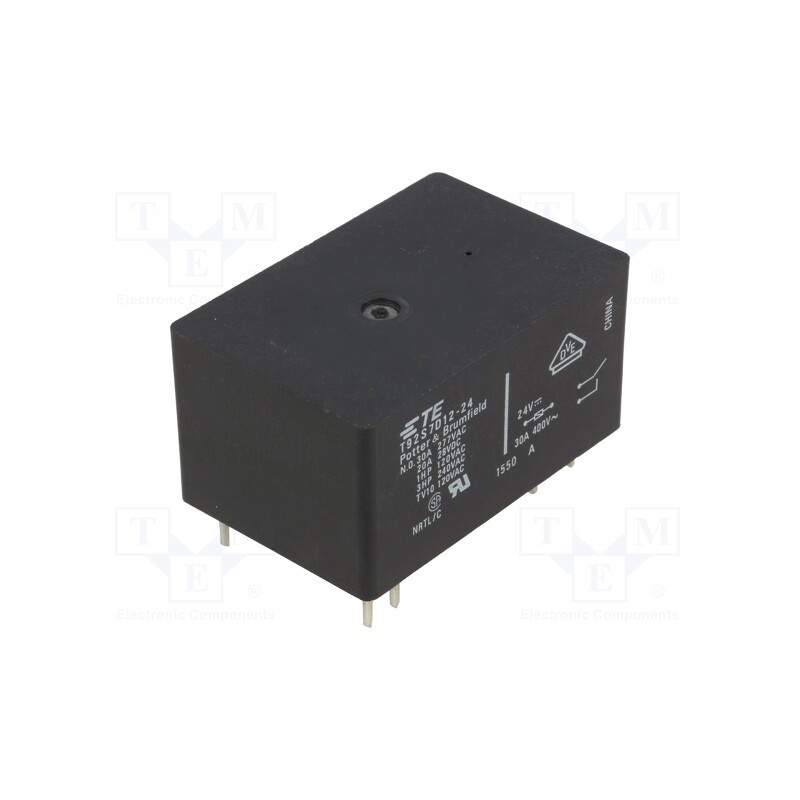 1 pcs x TE Connectivity - 1-1393212-0 - Relay: electromagnetic, DPST-NO, Ucoil: 24VDC, 30A, Series: T92, PCB