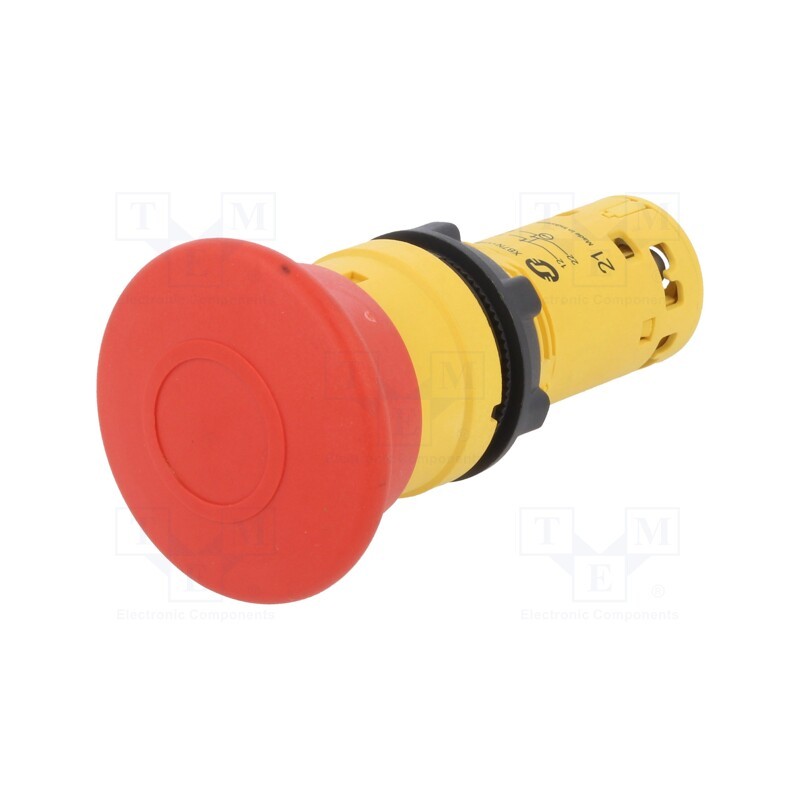 1 pcs x SCHNEIDER ELECTRIC - XB7NT844 - Switch: emergency stop, 22mm, Stabl.pos: 2, NC x2, red, none, IP54