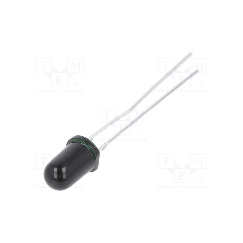 2 pcs x EVERLIGHT - PD333-3B/H0/L2 - PIN photodiode, 5mm, THT, 940nm, 80°, 5nA, convex, black