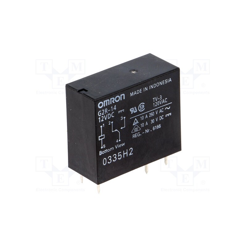 1 pcs x OMRON OCB - G2R-14 12VDC - Relay: electromagnetic, SPDT, Ucoil: 12VDC, Icontacts max: 10A