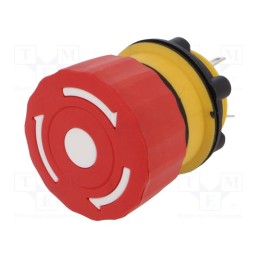 1 pcs x ONPOW - LAS1-A22Y-02TSB - Switch: emergency stop, 22mm, Stabl.pos: 2, NC x2, red, 1.5A/250VAC