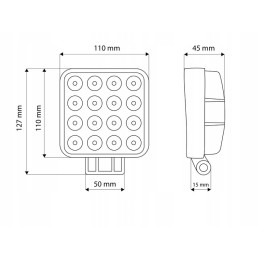 16 LED work halogen lamp 48w 12v 24v searchlight