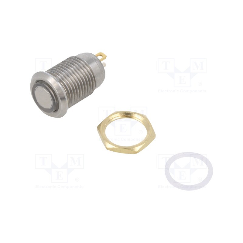 1 pcs x ITW LUMEX SWITCH - W12M-E11HN - Switch: vandal resistant, Pos: 2, SPST-NO, 0.25A/12VDC, OFF-(ON)