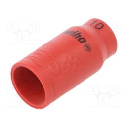 1 pcs x WIHA - 43066 - Socket, 6-angles,insulated,socket spanner, HEX 10mm, 3/8', 45mm