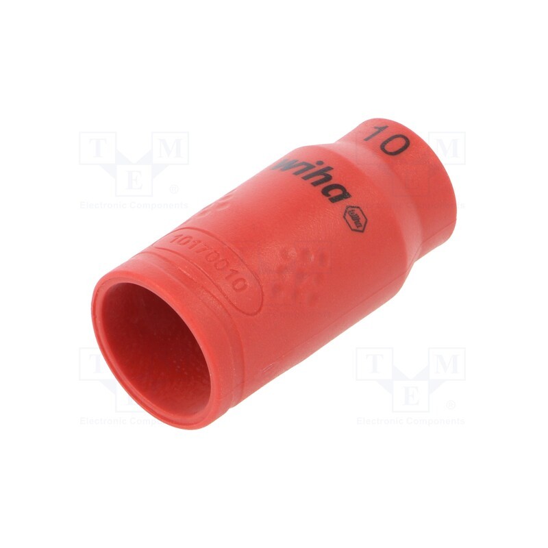 1 pcs x WIHA - 43066 - Socket, 6-angles,insulated,socket spanner, HEX 10mm, 3/8', 45mm