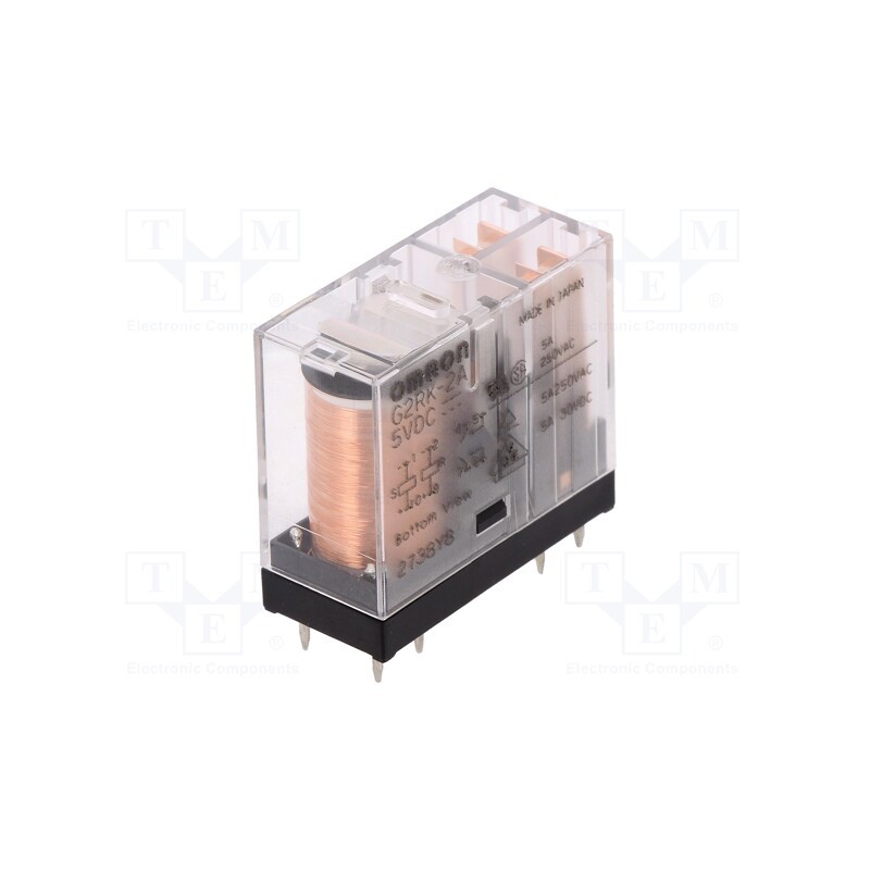1 pcs x OMRON OCB - G2RK-2A 5VDC - Relay: electromagnetic, DPST-NO, Ucoil: 5VDC, Icontacts max: 3A