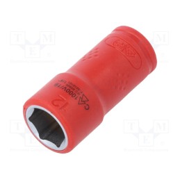 1 pcs x WIHA - 43097 - Socket, 6-angles,insulated,socket spanner, HEX 12mm, 1/4', 42mm