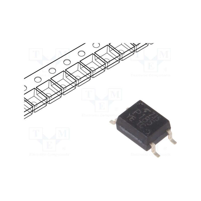 2 pcs x TOSHIBA - TLP185(Y.SE(T - Optocoupler, SMD, Ch: 1, OUT: transistor, Uinsul: 3.75kV, Uce: 80V