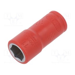 1 pcs x WIHA - 43096 - Socket, 6-angles,insulated,socket spanner, HEX 11mm, 1/4', 42mm