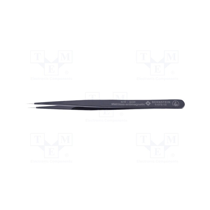 1 pcs x BERNSTEIN - 5-073-13 - Tweezers, Blade tip shape: sharp, Tweezers len: 140mm, ESD