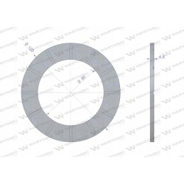 The friction clutch lining of the articulated telescopic shaft