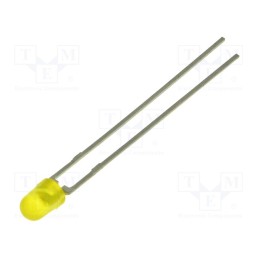 2 pcs x VISHAY - TLHY4401 - LED, 3mm, yellow, 2.5÷10.5mcd, 30°, Front: convex, 2.4÷3V