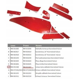 Kverneland Vulcan right rear mudguard strip