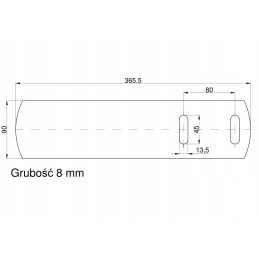 Kverneland Vulcan right rear mudguard strip