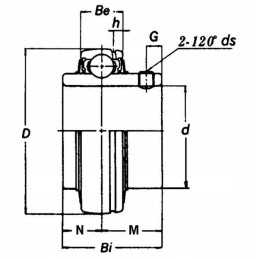 Uc209gp bearing insert