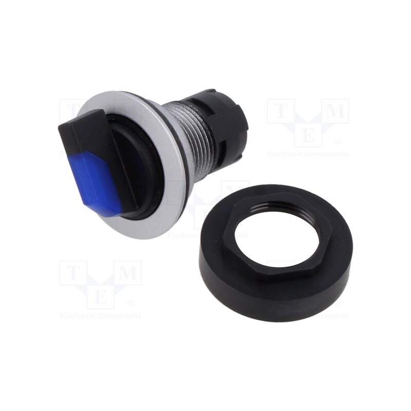 1 pcs x SCHLEGEL - RRJSTAL_BL - Switch: rotary, 22mm, Stabl.pos: 1, depending on the holder, IP65