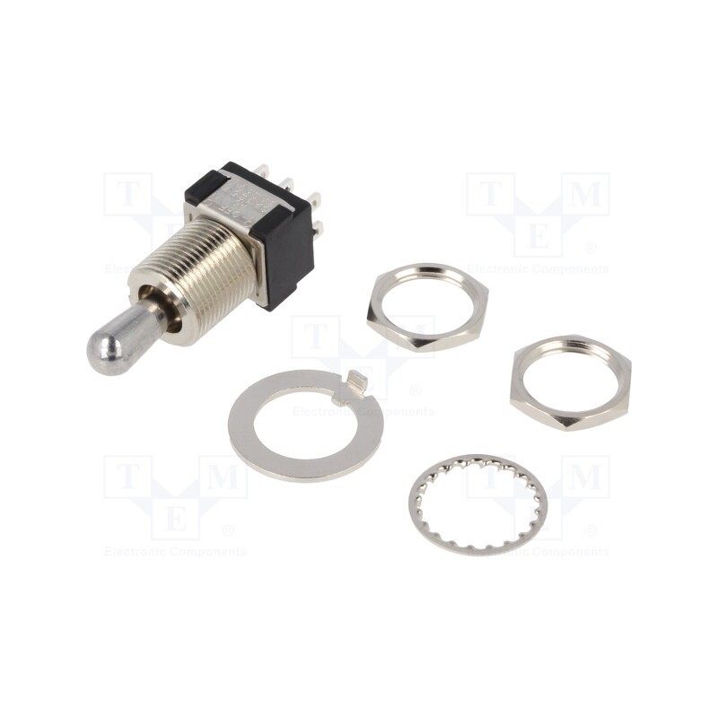 1 pcs x KNITTER-SWITCH - MTG 206 P - Switch: toggle, Pos: 3, DPDT, ON-OFF-ON, 6A/125VAC, 6A/6VDC, 20mΩ