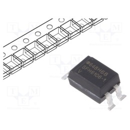 2 pcs x VISHAY - SFH6106-1T - Optocoupler, SMD, Ch: 1, OUT: transistor, Uinsul: 5.3kV, Uce: 70V
